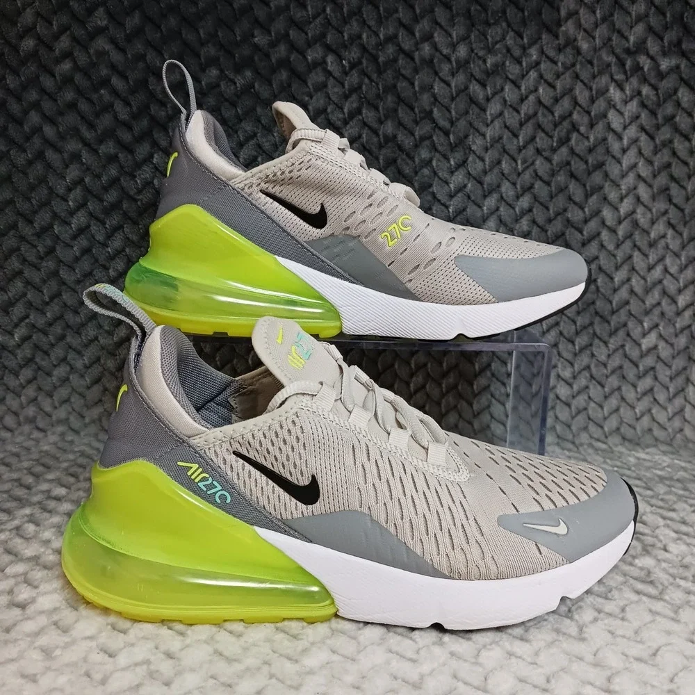 Nike Air Max 270 Light Bone Volt GS Walking Running Shoes Size 5Y Women's 6.5